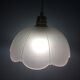 Vintage flower pendant lamp in frosted glass