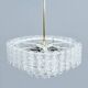 Glass and Brass Chandelier from Doria Leuchten, 1960s