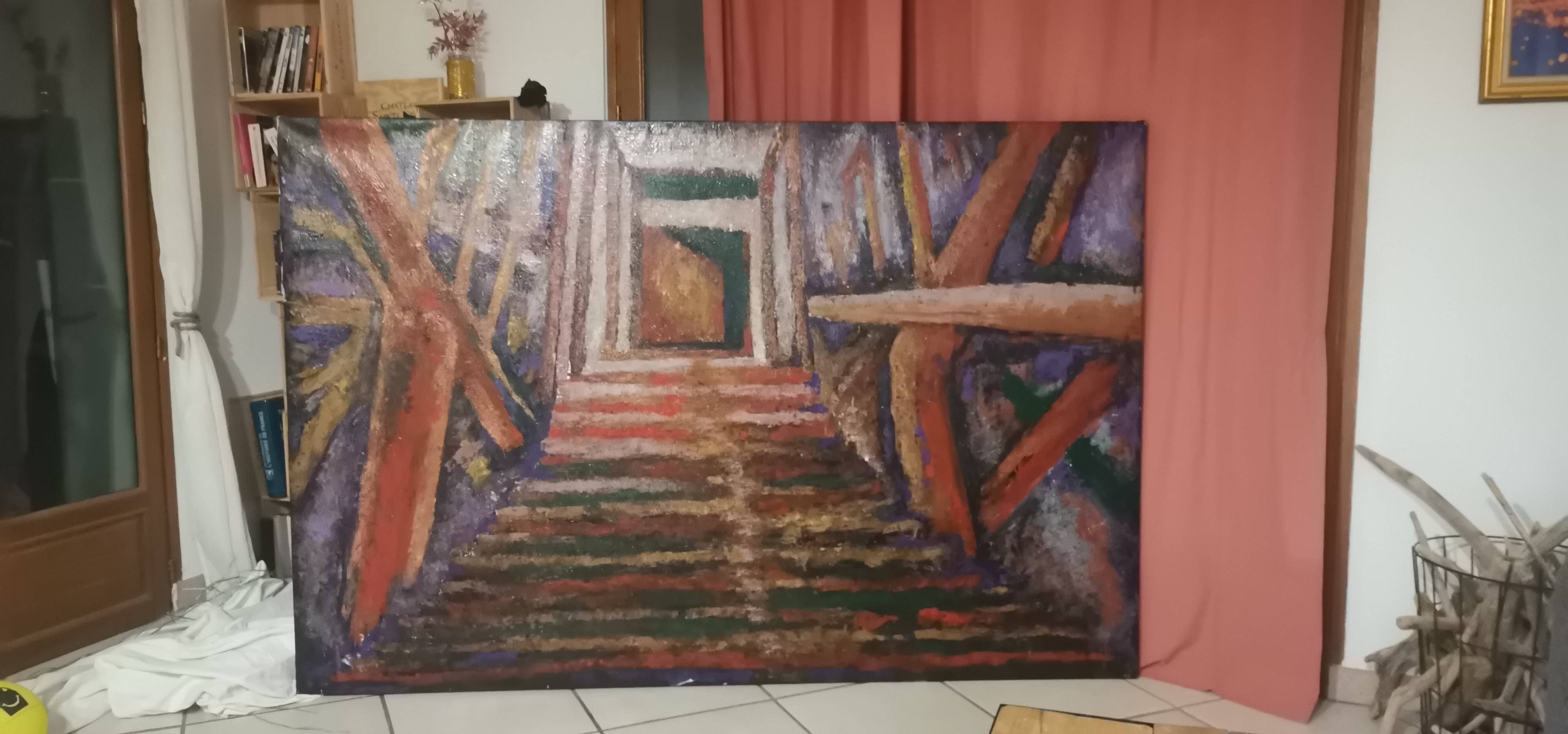 Tableau jean revol 195x130 descente de chai