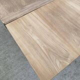 Renovated extendable farmhouse table in raw oak 255cm