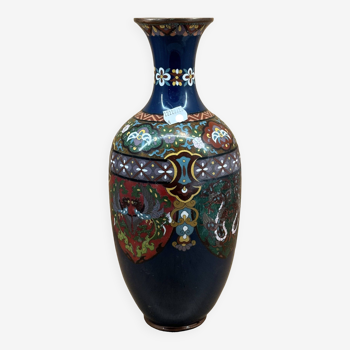 Blue painted vase