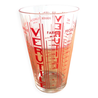 Verre mesureur vintage rouge verutile