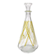 Conical glass decanter graphic pattern 60s