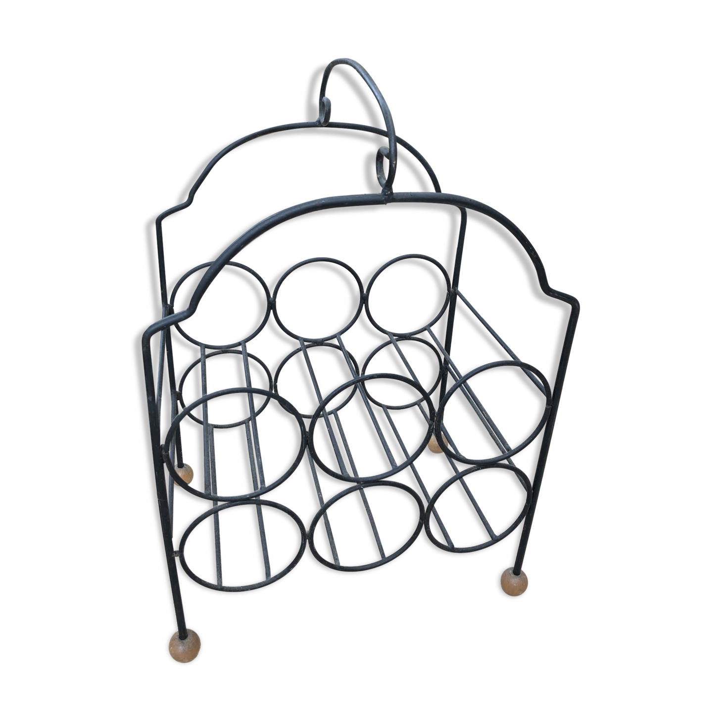Porte bouteilles en fer forgé