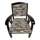 Fauteuil style Louis XV zébré