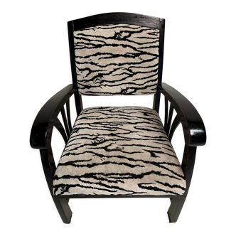 Armchair style Louis XV zebra