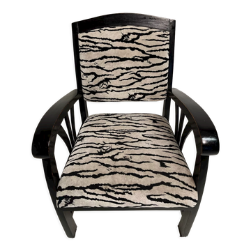 Fauteuil style Louis XV zébré