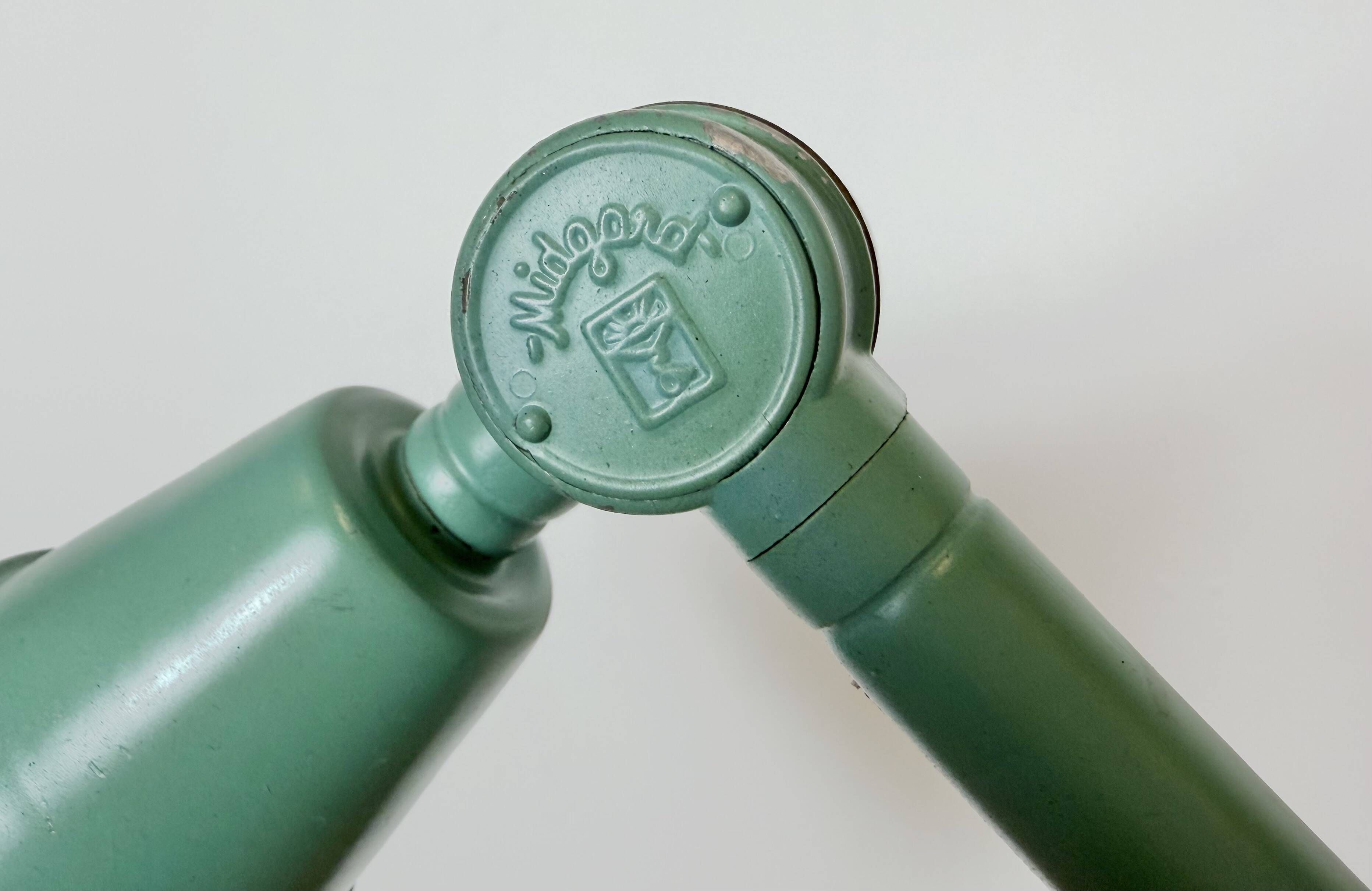 Green Industrial Workshop Desk Lamp by Curt Fischer for Midgard, 1950s