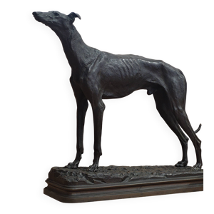Sculpture bronze Lévrier