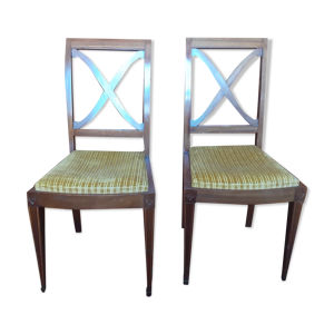 Paire de chaises bois