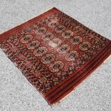 Tapis ancien Boukhara Turkmène : 0.95 x 1.10 Mètres