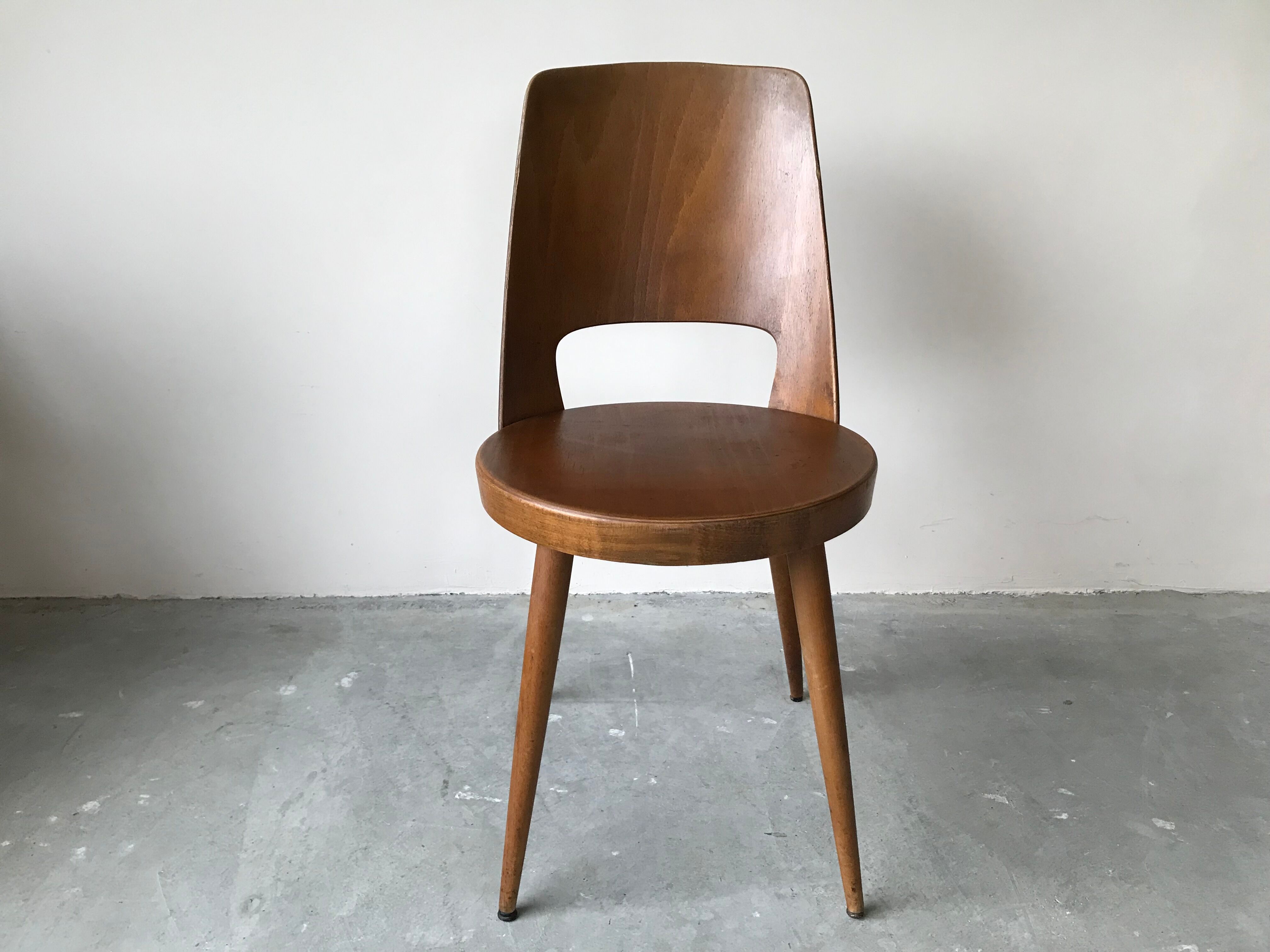 Suite of 6 chairs bistro Baumann, circa 1950.