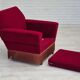 1970s, Danish armchair by Ryesberg Møbler, original condition, velour fabric.