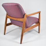 Original restored armchair GFM-64, designer E.Homa, 1960s, Teak