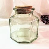 Octagonal glass jar