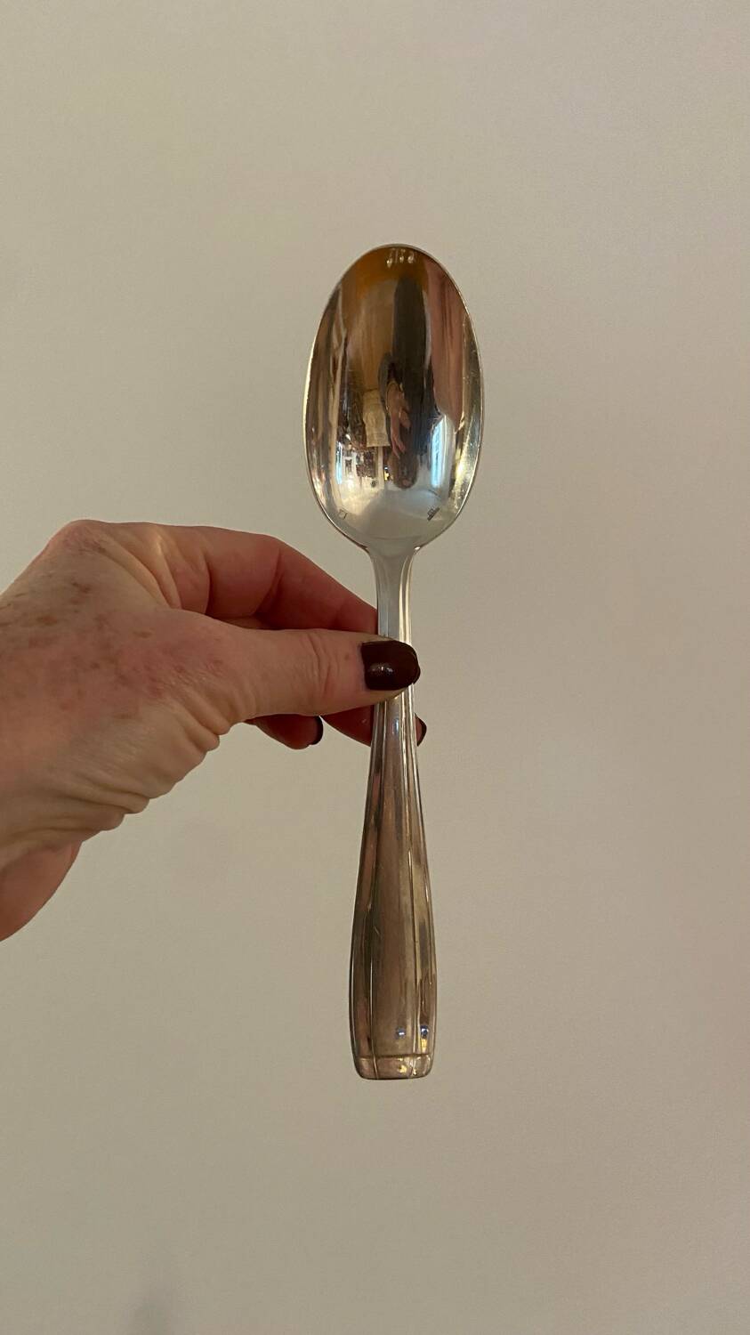 6 large vintage silver plated spoons from the 1960s