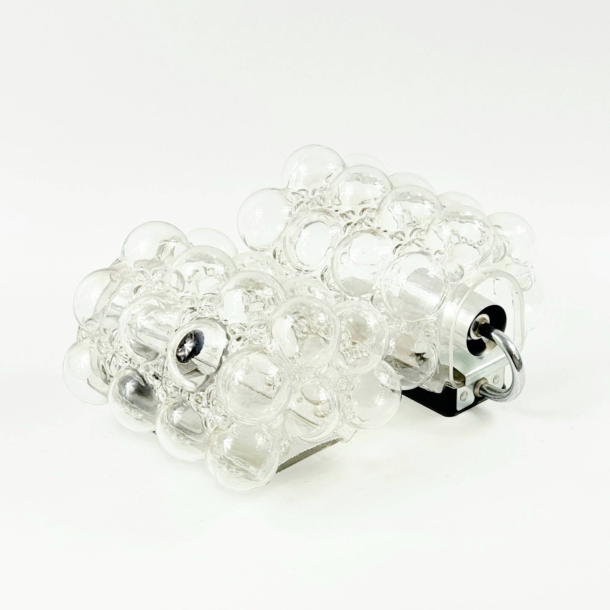 Set of 3 Mid-Century Glass Ceiling Light and Wall Lamps by Helena Tynell for Limburg, Germany, 1960s