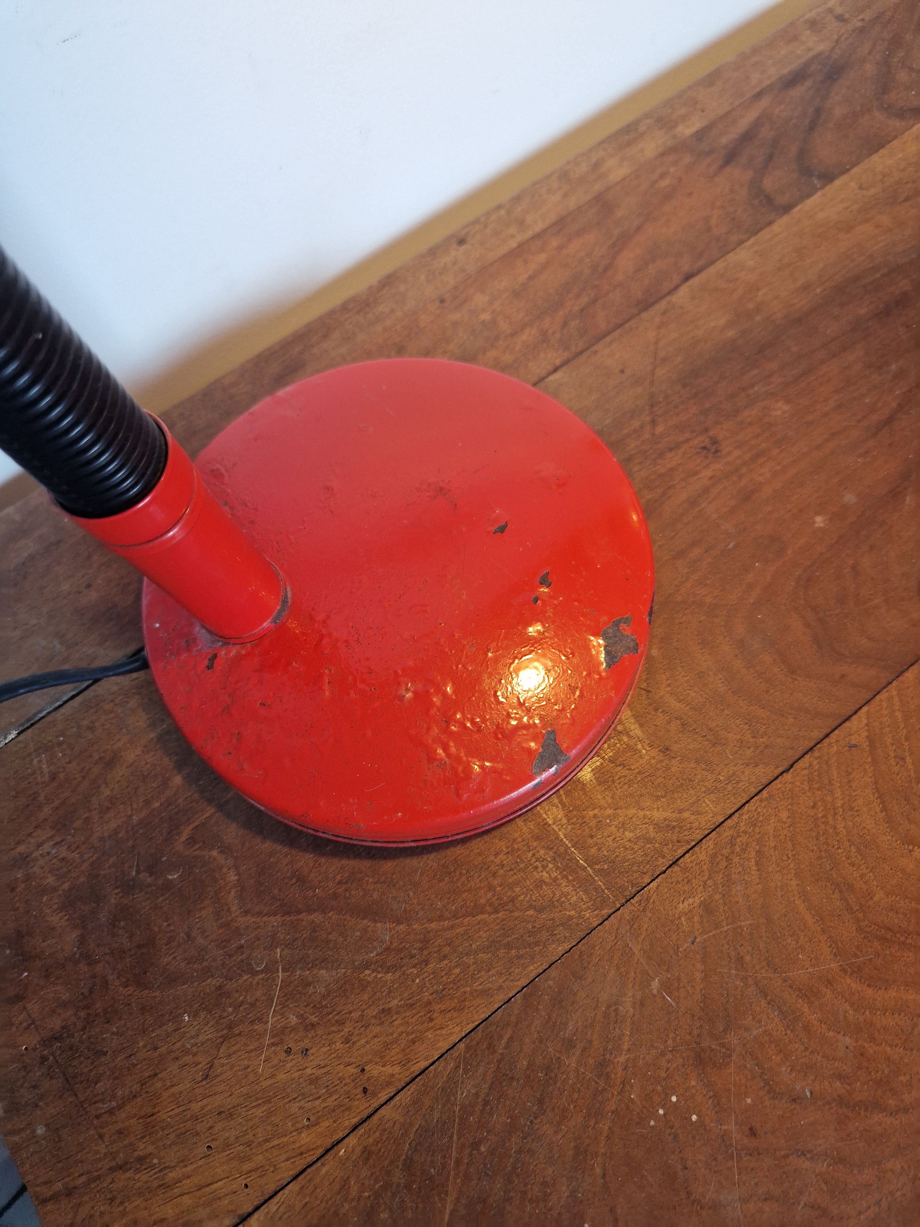 Vintage red desk lamp