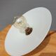 Suspension opaline blanche câble cuivre pailleté