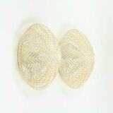 Pair of Mid-Century Art Deco Geometric Glass Wall Lights - Limburg, 1970s