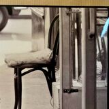 Photo of New York, Cat with rolling eyes in front of a shoe shine, 1960