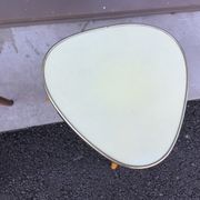 Pair of Healers Formica small coffee coffee table tripode door plant midcentury 50s