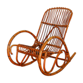 Rocking chair en rotin