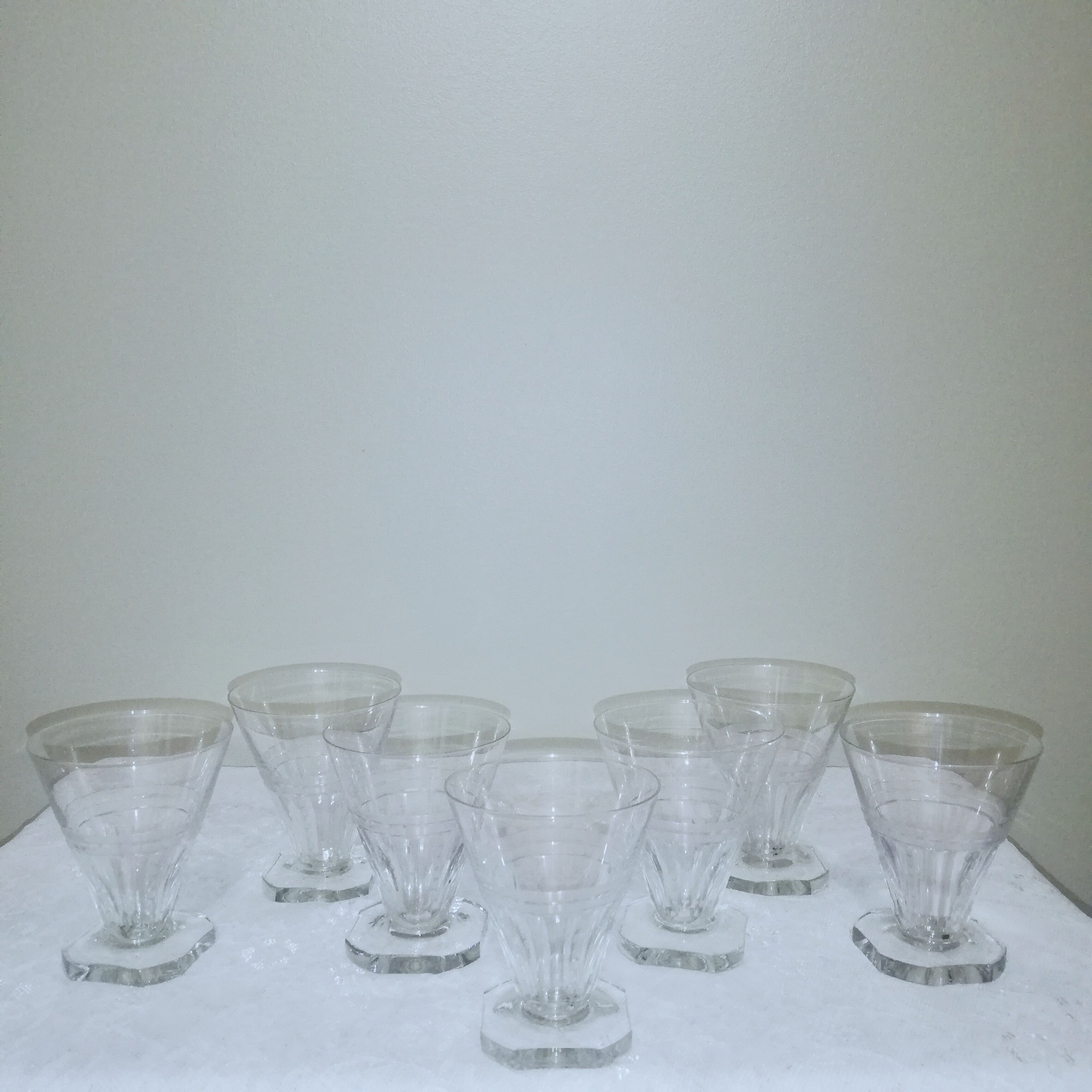 7 verres à vin 12cl art déco