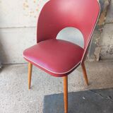 Chair cocktail armchair imitation red feet compass vintage rockabilly