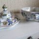 Compotier, soup tureen, vegetable dish in Rouen earthenware