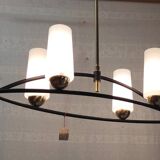 Modernist chandelier by Gaston Fossati for Les Ateliers d'art d'Uzes - 1950s