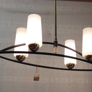 Modernist chandelier by Gaston Fossati for Les Ateliers d'art d'Uzes - 1950s