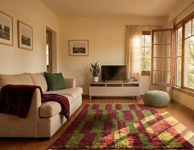 Tapis marocain contemporain fait main – Style berbère 200cmx300cm
