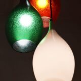 Flavio Poli for Seguso Vetri d’Arte, three-light glass chandelier, 1950s