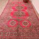 Pink Vintage Moroccan Rug 208 x 384 cm, Berber Wool Rug Handmade, Boho Rug