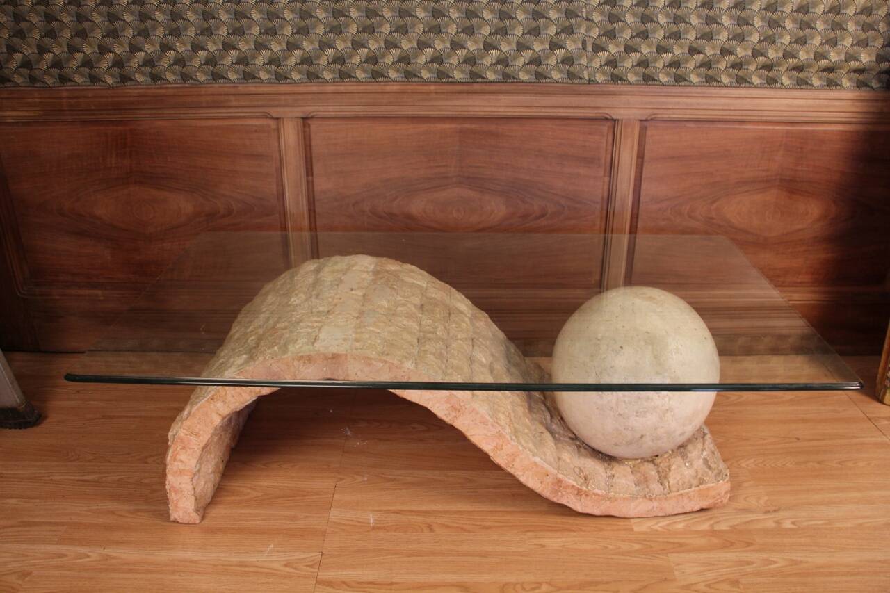 Mactan Stone Coffee Table By Magnussen Ponte, 1980s