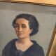 Oil on canvas signed Giraudeau 1930 portrait of a woman.