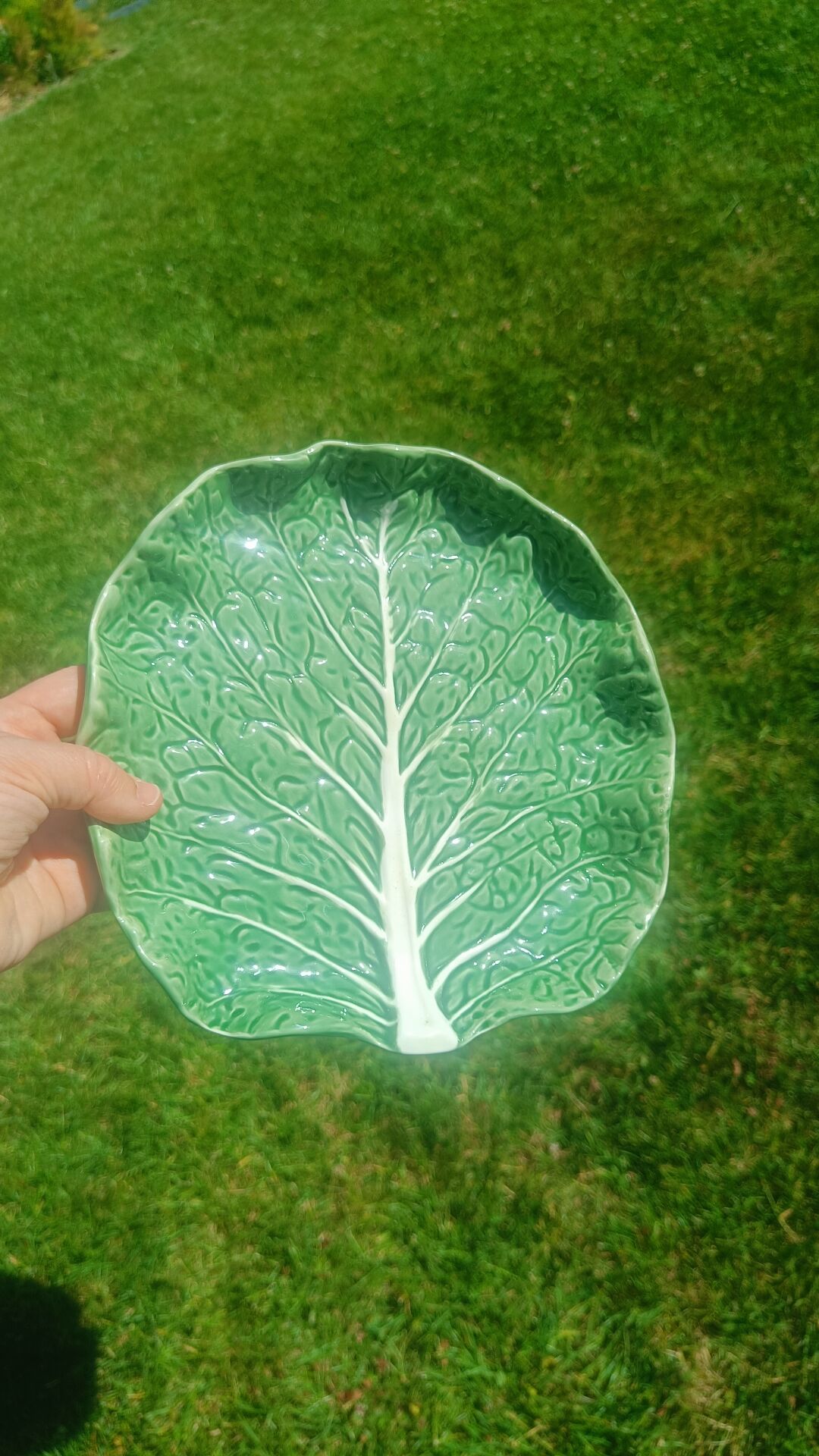 Vintage cabbage slipware plate