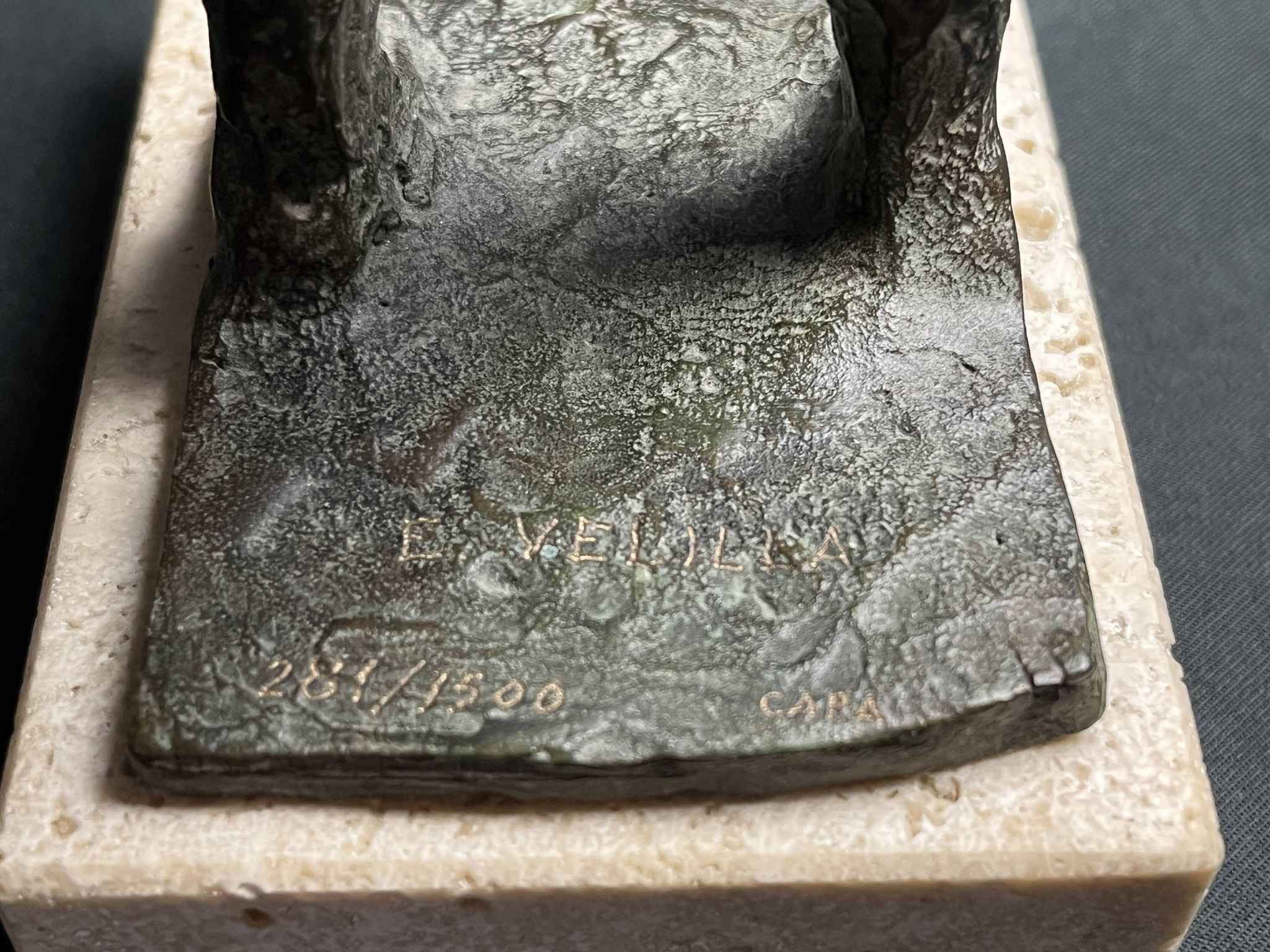 Velilla ubago, sculpture en bronze « pídola » signée numérotée xxème