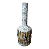 Vintage soliflore vase, handcrafted brutalist Scandinavian ceramic.