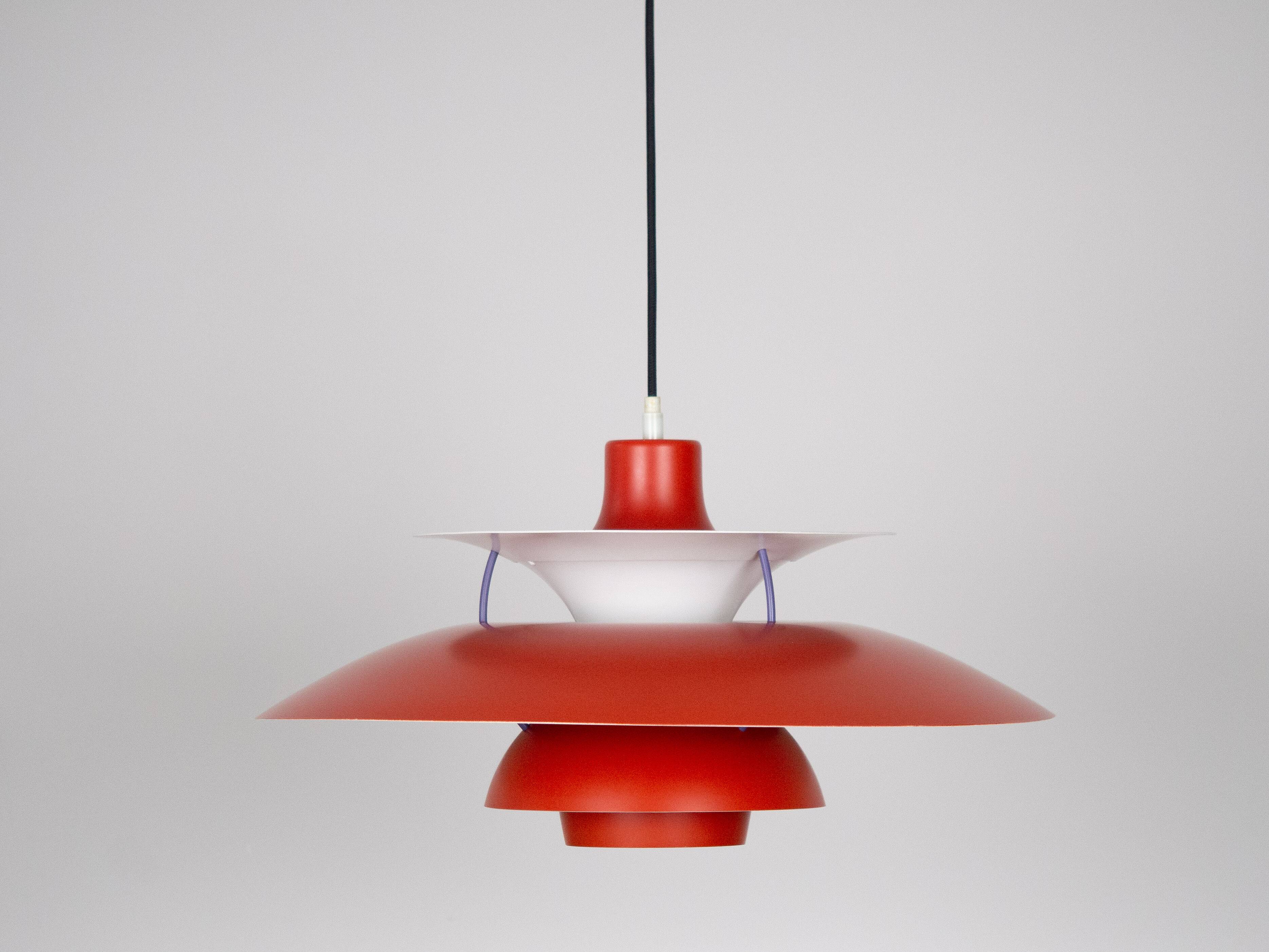 Lampe suspendue vintage danoise PH 5 par Poul Henningsen, Louis Poulsen, 1958