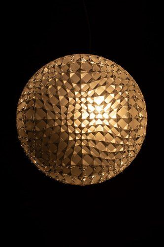 Lampe de plafond vintage en verre géométrique