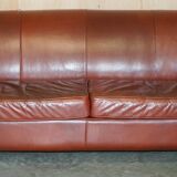 Vintage leather canapé in Art Nouveau style