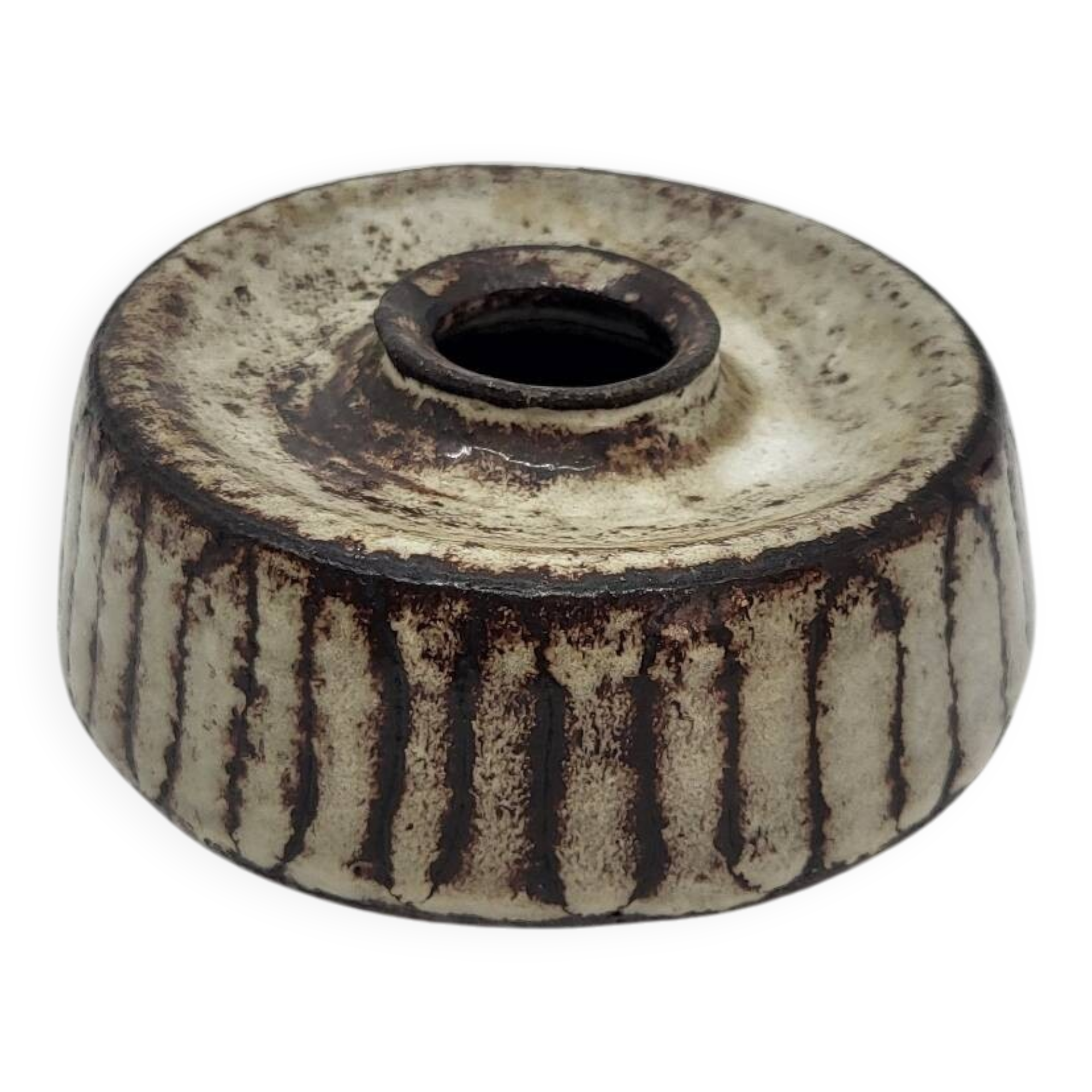 Brutalist style ceramic stoneware vase