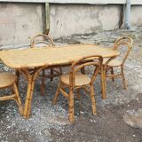 1970s rattan dining table