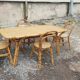 1970s rattan dining table
