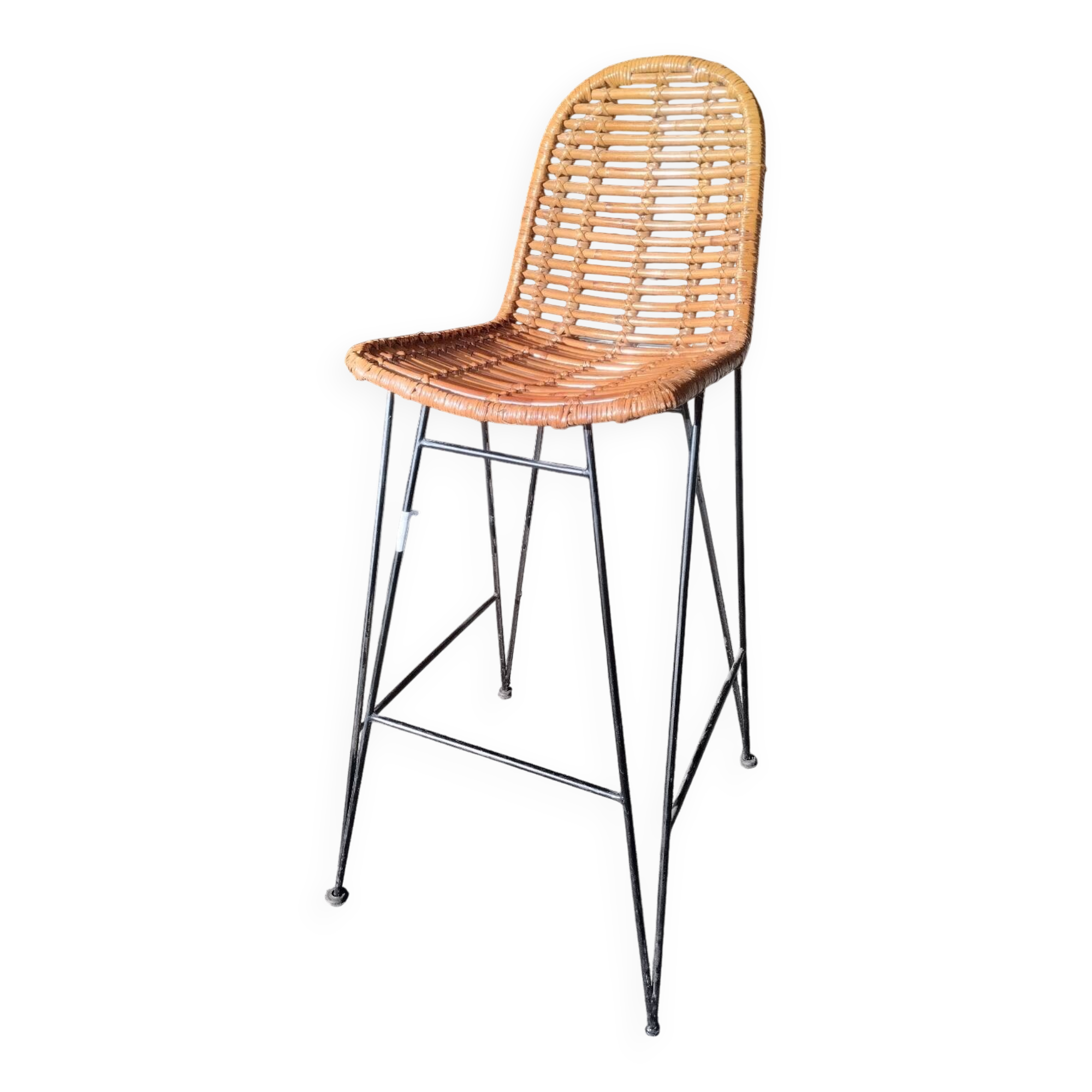 Rattan bar stool