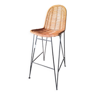 Rattan bar stool