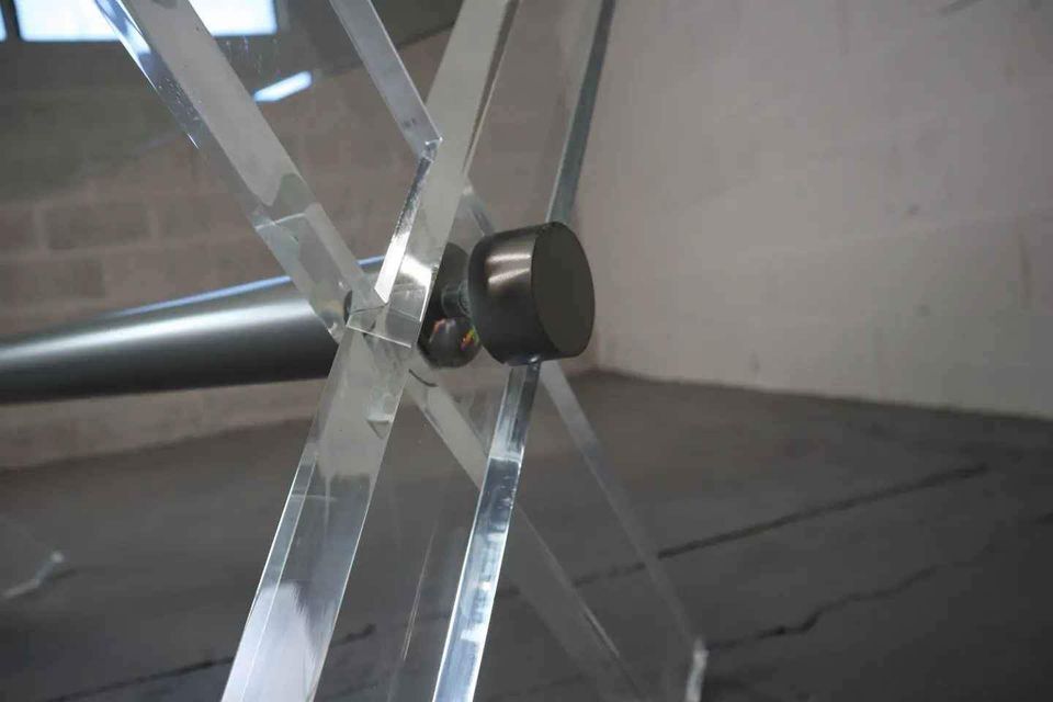 Vintage acrylic and glass dining table