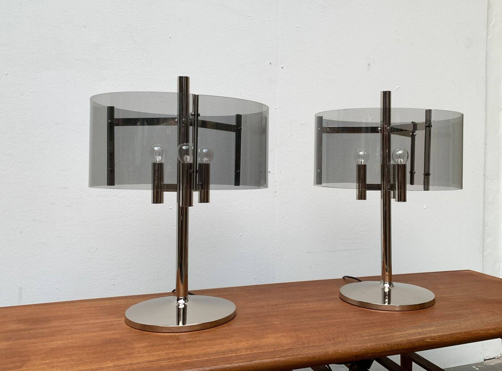 Lampes de table Space Age du milieu du siècle, années 1970, lot de 2